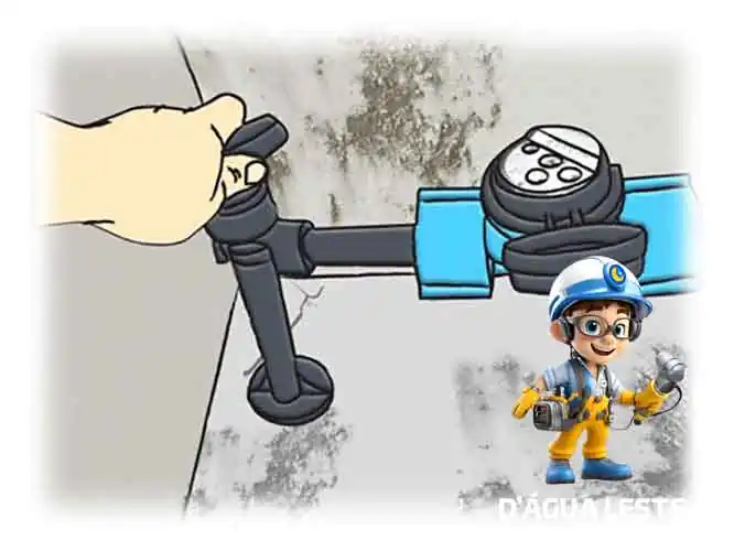 Localização de vazamento profissional com laudo técnico D’água Leste