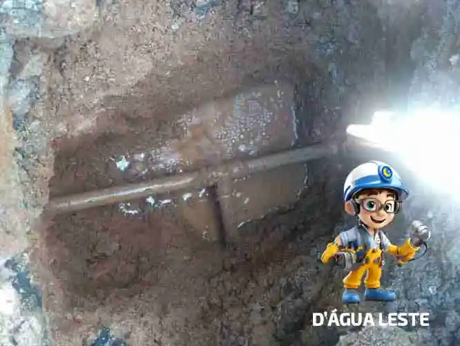 Encanador de vazamentos de água em infiltração para a Sabesp