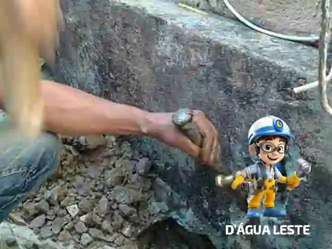 Caça vazamento Sabesp na Zona Leste D’água Leste