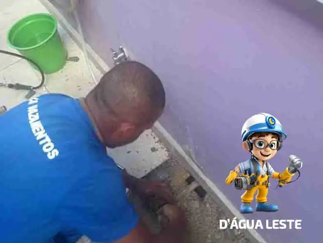 Vazamento de água detectado banheiro pia caixa d’água conta alta